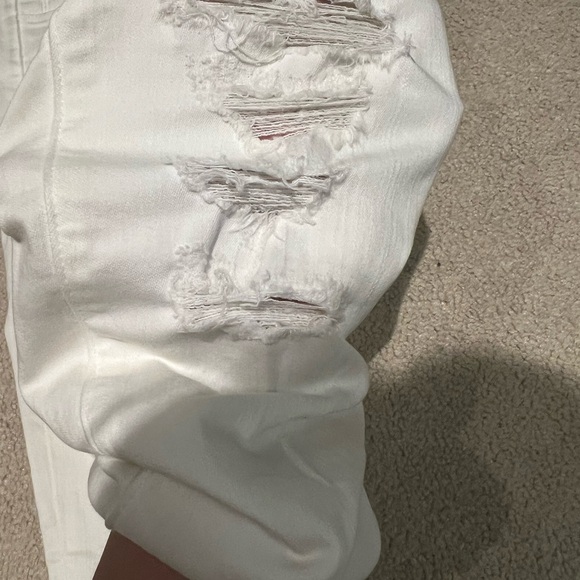 Jbrand size 25 white skinny distressed jeans - Picture 2 of 6
